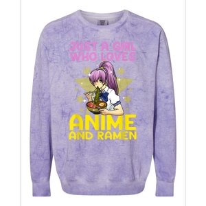 Anime Art For Women Teen Girls Anime Merch Ramen Anime Lover Shirt Colorblast Crewneck Sweatshirt