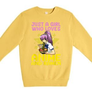 Anime Art For Women Teen Girls Anime Merch Ramen Anime Lover Shirt Premium Crewneck Sweatshirt