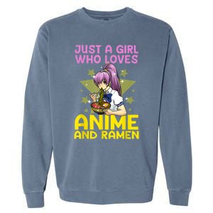 Anime Art For Women Teen Girls Anime Merch Ramen Anime Lover Shirt Garment-Dyed Sweatshirt