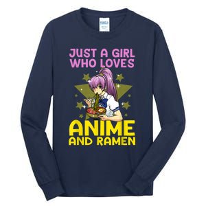 Anime Art For Women Teen Girls Anime Merch Ramen Anime Lover Shirt Tall Long Sleeve T-Shirt