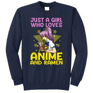 Anime Art For Women Teen Girls Anime Merch Ramen Anime Lover Shirt Tall Sweatshirt