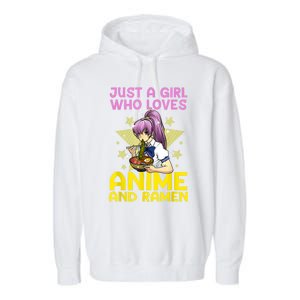 Anime Art For Women Teen Girls Anime Merch Ramen Anime Lover Shirt Garment-Dyed Fleece Hoodie