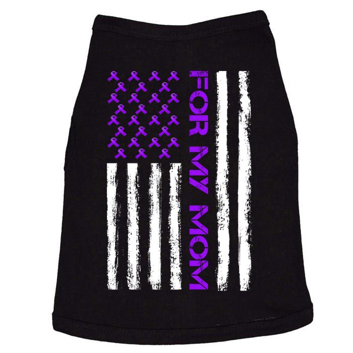 Alzheimer's Awareness For My Mom Support Flag Doggie Tank