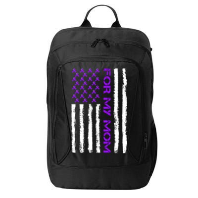 Alzheimer's Awareness For My Mom Support Flag City Backpack