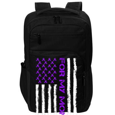 Alzheimer's Awareness For My Mom Support Flag Impact Tech Backpack