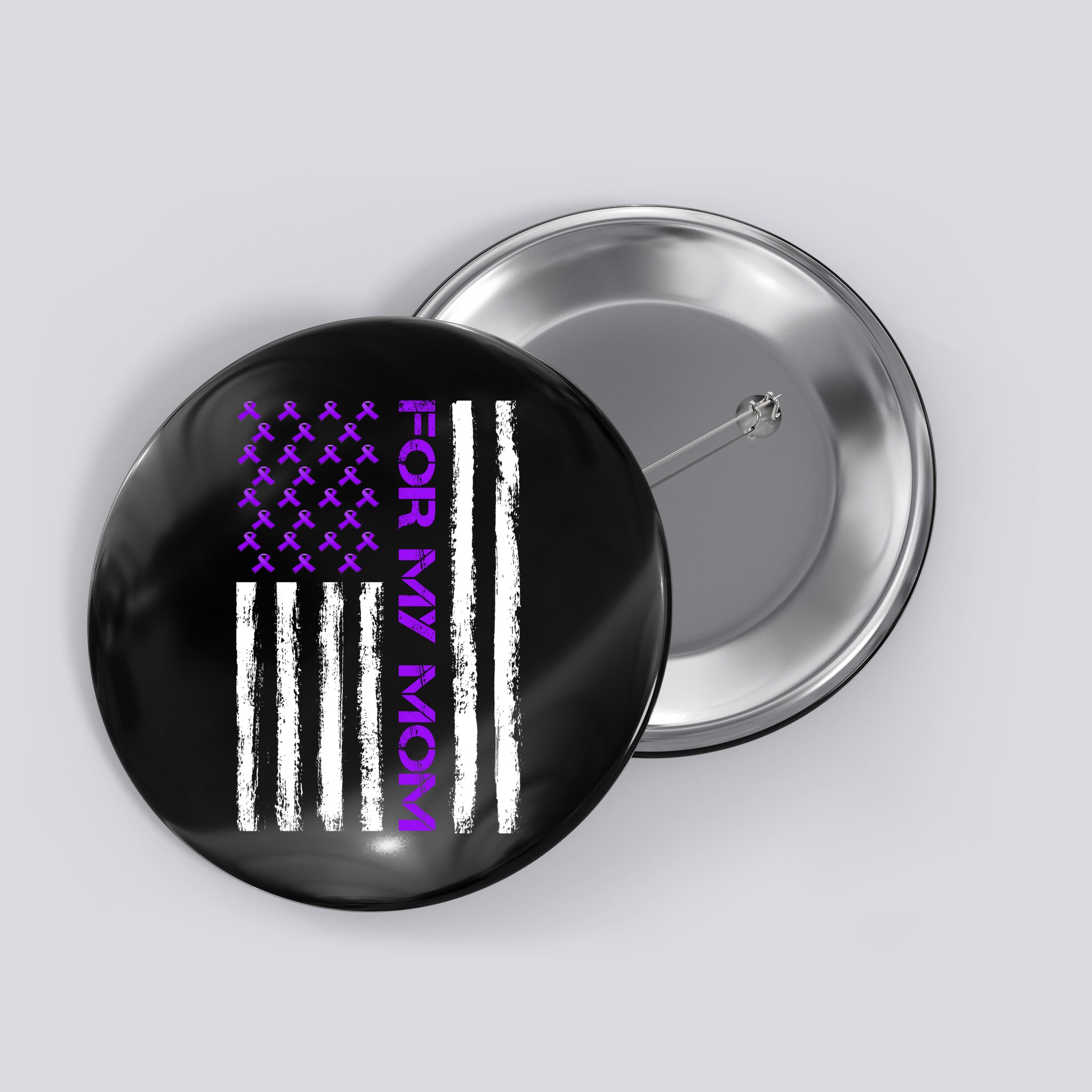 Alzheimer's Awareness For My Mom Support Flag Button
