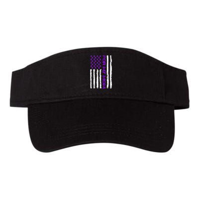 Alzheimer's Awareness For My Mom Support Flag Valucap Bio-Washed Visor