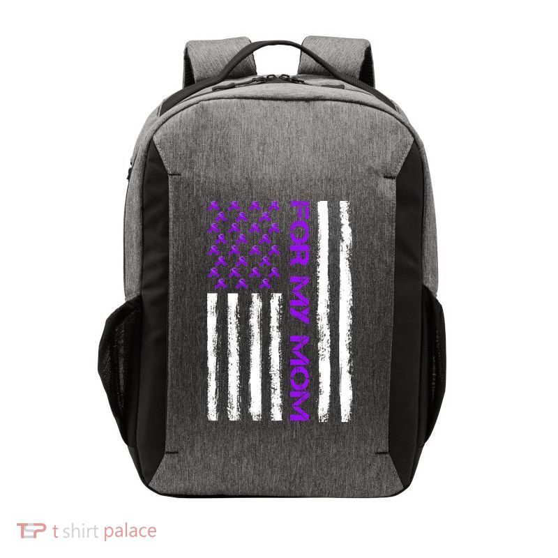 Alzheimer's Awareness For My Mom Support Flag Vector Backpack