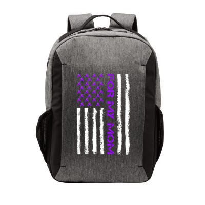 Alzheimer's Awareness For My Mom Support Flag Vector Backpack