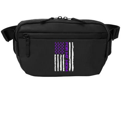 Alzheimer's Awareness For My Mom Support Flag Crossbody Pack