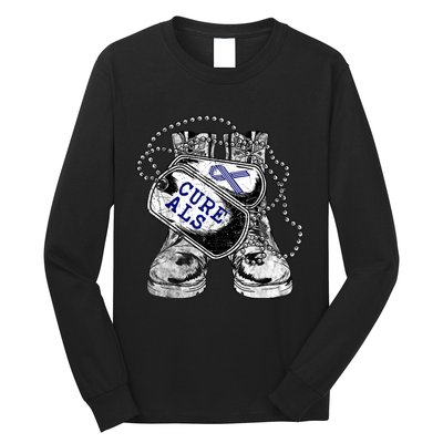 ALS Awareness For Military Veteran Long Sleeve Shirt