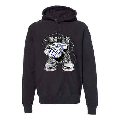 ALS Awareness For Military Veteran Premium Hoodie