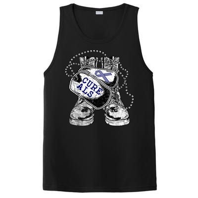 ALS Awareness For Military Veteran PosiCharge Competitor Tank