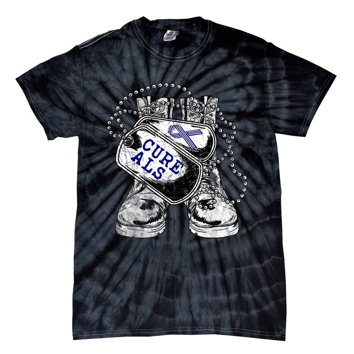 ALS Awareness For Military Veteran Tie-Dye T-Shirt