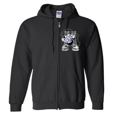 ALS Awareness For Military Veteran Full Zip Hoodie