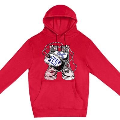 ALS Awareness For Military Veteran Premium Pullover Hoodie