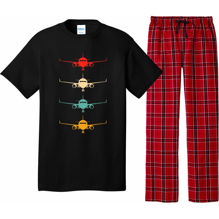 Aviation Airplane Flying Airline Funny Vintage Pilot Pajama Set