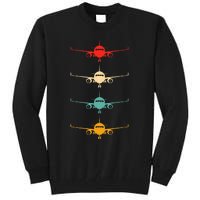 Aviation Airplane Flying Airline Funny Vintage Pilot Tall Sweatshirt