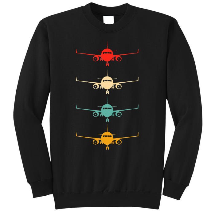 Aviation Airplane Flying Airline Funny Vintage Pilot Tall Sweatshirt