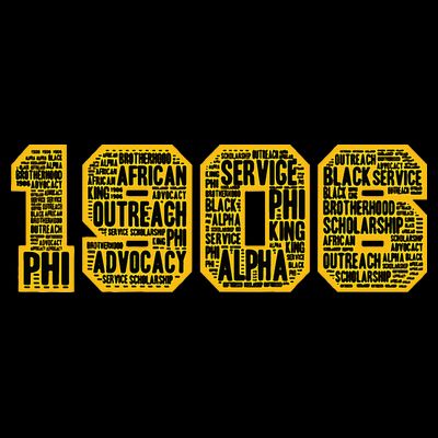 Alpha African Fraternity Hand Sign 1906 Words T-Shirt