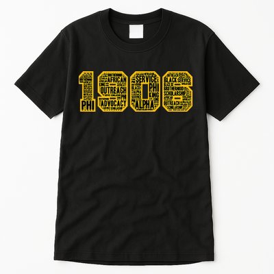 Alpha African Fraternity Hand Sign 1906 Words Tall T-Shirt
