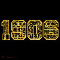 Alpha African Fraternity Hand Sign 1906 Words Tall T-Shirt
