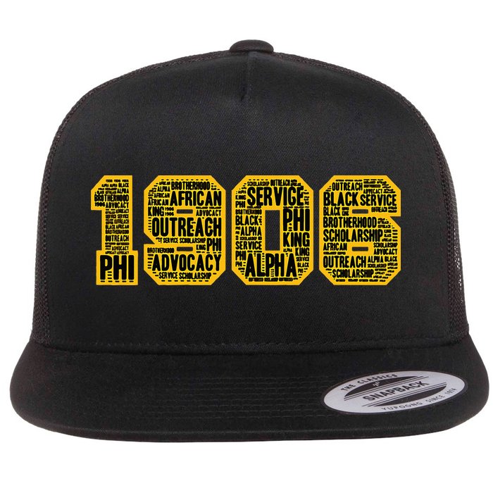 Alpha African Fraternity Hand Sign 1906 Words Flatbill Hat