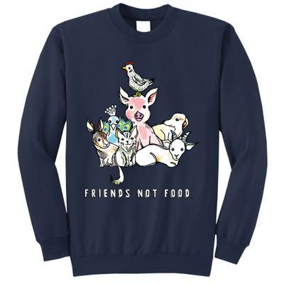 Animals Are Friends Not Food Pig Cow Vegan Vegetarian Sweatshirt