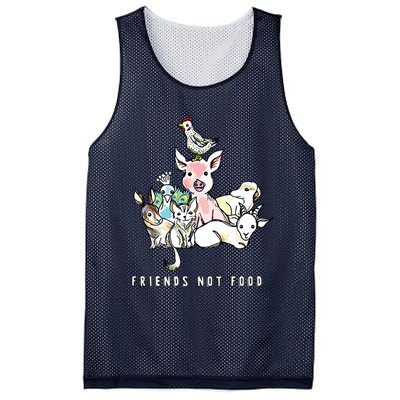 Animals Are Friends Not Food Pig Cow Vegan Vegetarian Mesh Reversible Basketball Jersey Tank