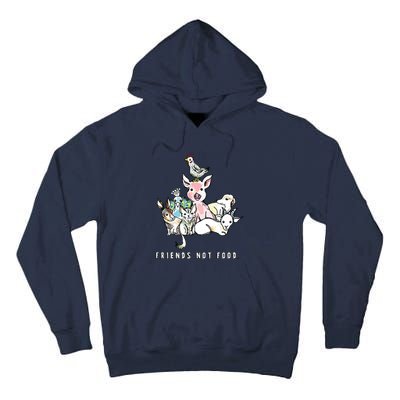 Animals Are Friends Not Food Pig Cow Vegan Vegetarian Tall Hoodie