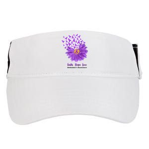 Alzheimer's Awareness Faith Hope Love Adult Drive Performance Visor