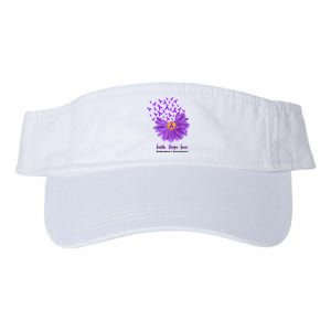 Alzheimer's Awareness Faith Hope Love Valucap Bio-Washed Visor