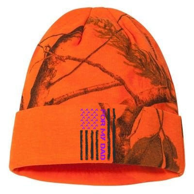 Alzheimer's Awareness For My Dad Support Flag Kati Licensed 12" Camo Beanie