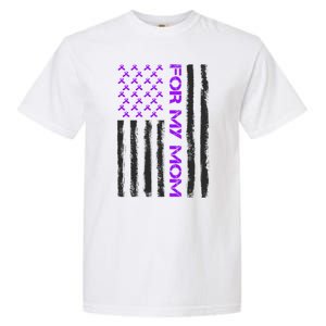 Alzheimer's Awareness For My Mom Support Flag Garment-Dyed Heavyweight T-Shirt