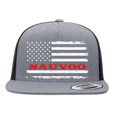 Alabama American Flag Nauvoo Usa Patriotic Souvenir Flat Bill Trucker Hat