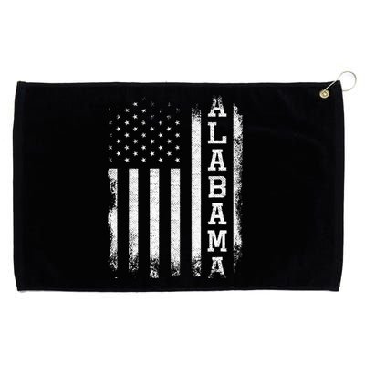 Alabama American Flag Vintage Grommeted Golf Towel