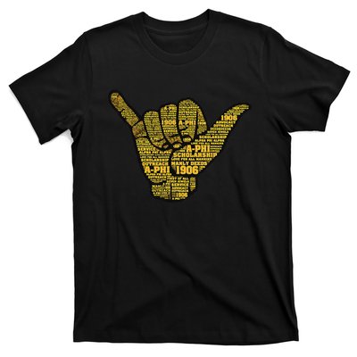 Alpha African Fraternity Hand Sign Words 1906 T-Shirt