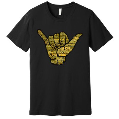 Alpha African Fraternity Hand Sign Words 1906 Premium T-Shirt