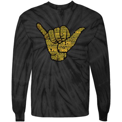 Alpha African Fraternity Hand Sign Words 1906 Tie-Dye Long Sleeve Shirt