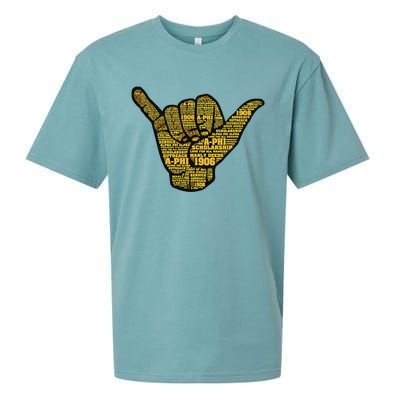 Alpha African Fraternity Hand Sign Words 1906 Sueded Cloud Jersey T-Shirt