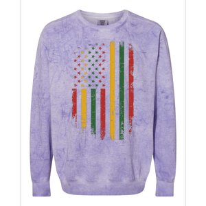 American african flag for black history freedom day Colorblast Crewneck Sweatshirt