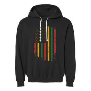 American african flag for black history freedom day Garment-Dyed Fleece Hoodie