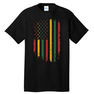 American african flag for black history freedom day Tall T-Shirt