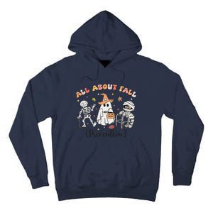 All About Fall Prevention Ghost Occupational Therapy Autumn Tall Hoodie