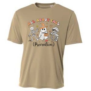 All About Fall Prevention Ghost Occupational Therapy Autumn Cooling Performance Crew T-Shirt