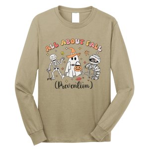 All About Fall Prevention Ghost Occupational Therapy Autumn Long Sleeve Shirt