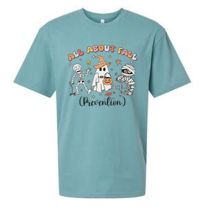 All About Fall Prevention Ghost Occupational Therapy Autumn Sueded Cloud Jersey T-Shirt