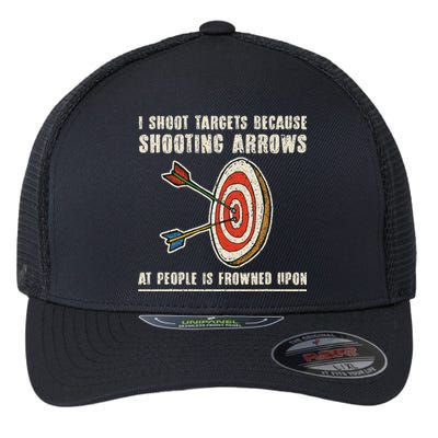 Archery Archer Funny Bowman Bow Archer Flexfit Unipanel Trucker Cap