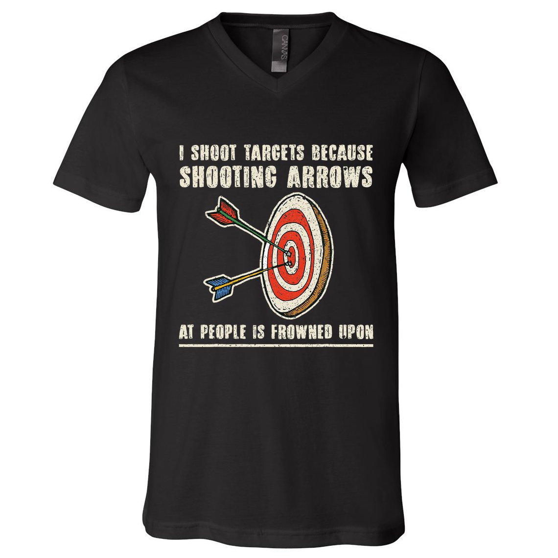 Archery Archer Funny Bowman Bow Archer V-Neck T-Shirt