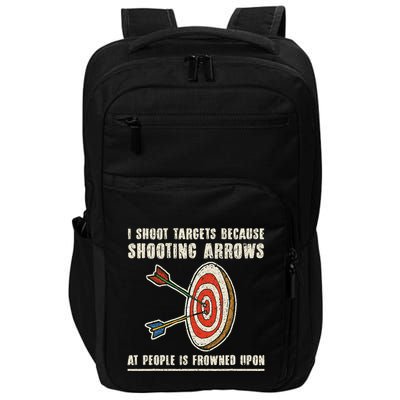 Archery Archer Funny Bowman Bow Archer Impact Tech Backpack
